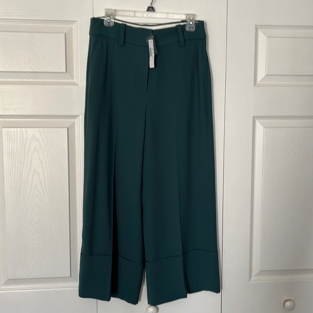 J Crew Wide Leg Crepe Crop Pant